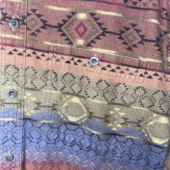 Cabela’s Deerskin Soft Chamois Southwest Geometric Button Shirt – Men’s Size L - Picture 2 of 9